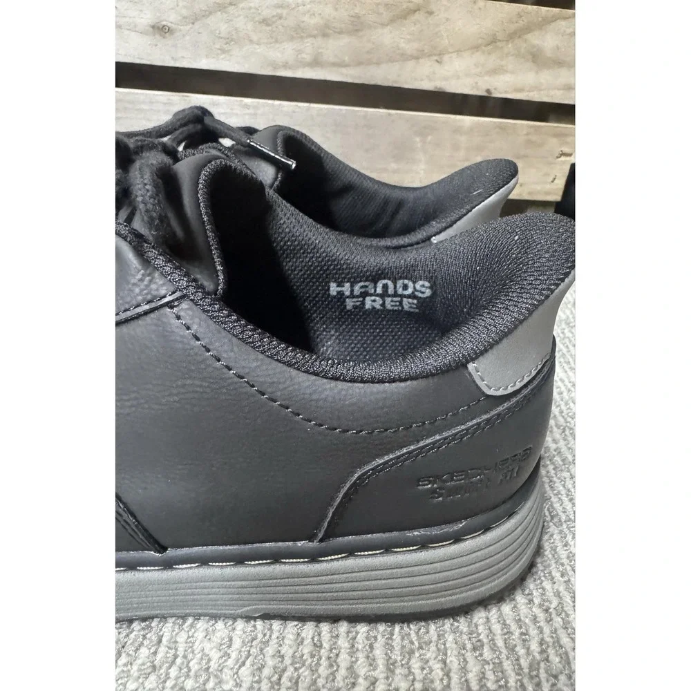 Skechers Swift Fit Shoes Mens Size 10 Black Hands Free Memory Foam Casual